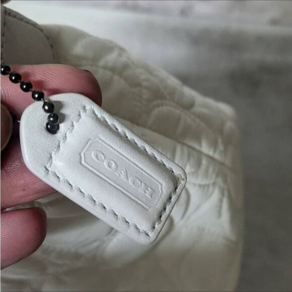 Coach Y2K Signature C Quilted White Mini Pouchette Shoulder Bag - Picture 6 of 7